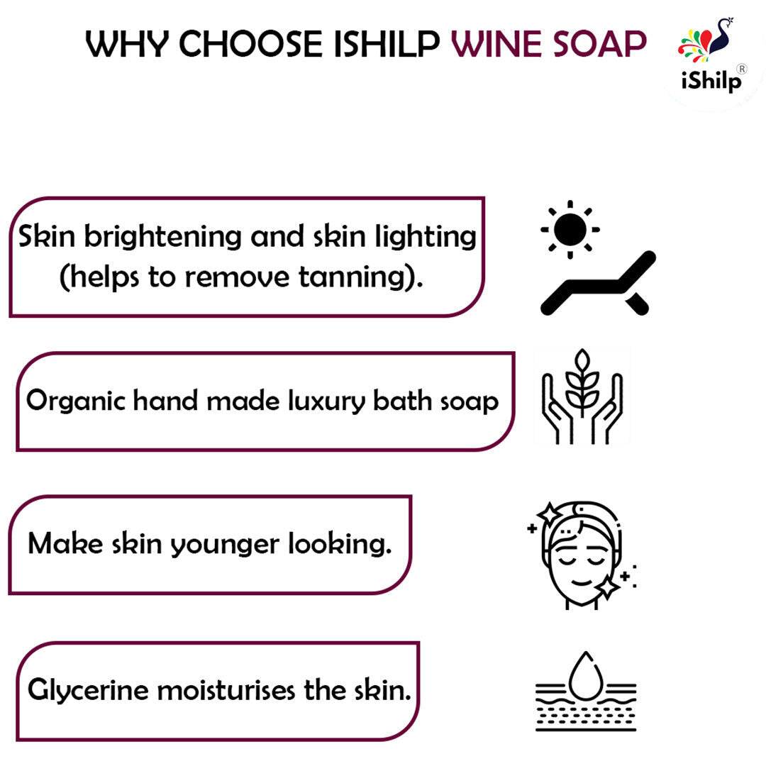 ishilp Wine Gel (50grm) + Wine Soap (2)